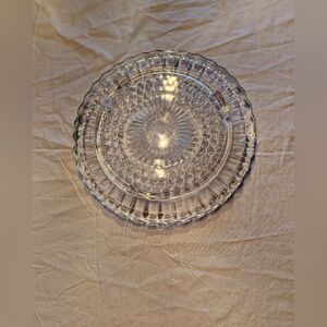 2/40$ Elegant Clear Glass Serving/ Cake Plate